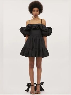Ulla Johnson Lila Dress Black Noir Size 0 NWT New
